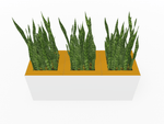 Magnuson Triple - Compartment Wide Painted Steel Indoor Planter with Three Removable Tops and Internal Liners (MAG - PIC - 3x30 - PL - PL - PL - XXX) - SchoolOutlet