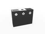 Magnuson PIC - 3x60 48 - Gallon Triple - Stream Painted Steel Waste & Recycling Station (MAG - PIC - 3x60) - SchoolOutlet