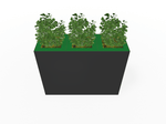 Magnuson Triple - Compartment Wide Painted Steel Indoor Planter with Three Removable Tops and Internal Liners (MAG - PIC - 3x60 - PL - PL - PL - XXX) - SchoolOutlet
