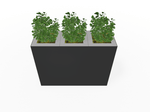 Magnuson Triple - Compartment Wide Painted Steel Indoor Planter with Three Removable Tops and Internal Liners (MAG - PIC - 3x60 - PL - PL - PL - XXX) - SchoolOutlet