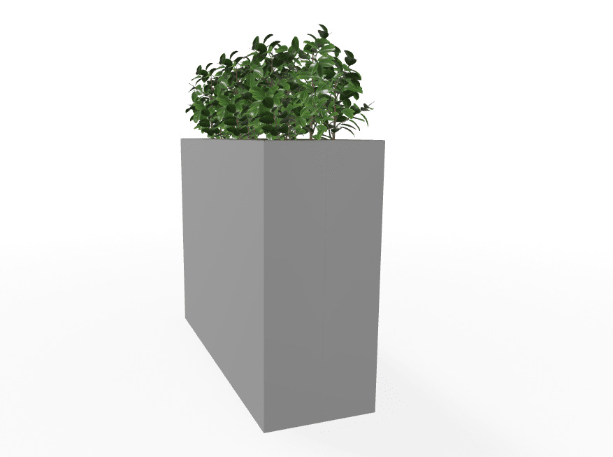 Magnuson Triple - Compartment Wide Painted Steel Indoor Planter with Three Removable Tops and Internal Liners (MAG - PIC - 3x60 - PL - PL - PL - XXX) - SchoolOutlet