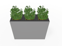 Magnuson Triple-Compartment Wide Painted Steel Indoor Planter with Three Removable Tops and Internal Liners (MAG-PIC-3x60-PL-PL-PL-XXX)