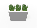 Magnuson Triple - Compartment Wide Painted Steel Indoor Planter with Three Removable Tops and Internal Liners (MAG - PIC - 3x60 - PL - PL - PL - XXX) - SchoolOutlet