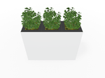 Magnuson Triple - Compartment Wide Painted Steel Indoor Planter with Three Removable Tops and Internal Liners (MAG - PIC - 3x60 - PL - PL - PL - XXX) - SchoolOutlet
