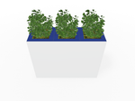 Magnuson Triple - Compartment Wide Painted Steel Indoor Planter with Three Removable Tops and Internal Liners (MAG - PIC - 3x60 - PL - PL - PL - XXX) - SchoolOutlet