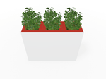 Magnuson Triple - Compartment Wide Painted Steel Indoor Planter with Three Removable Tops and Internal Liners (MAG - PIC - 3x60 - PL - PL - PL - XXX) - SchoolOutlet