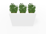 Magnuson Triple - Compartment Wide Painted Steel Indoor Planter with Three Removable Tops and Internal Liners (MAG - PIC - 3x60 - PL - PL - PL - XXX) - SchoolOutlet