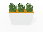 Magnuson Triple - Compartment Wide Painted Steel Indoor Planter with Three Removable Tops and Internal Liners (MAG - PIC - 3x60 - PL - PL - PL - XXX) - SchoolOutlet
