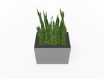 Magnuson Rectangular Single - Compartment Painted Steel Indoor Planter with Removable Top and Internal Liner (MAG - PIC - 45R - PL - XXX) - SchoolOutlet