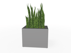 Magnuson  Rectangular Single-Compartment Painted Steel Indoor Planter with Removable Top and Internal Liner (MAG-PIC-45R-PL-XXX)