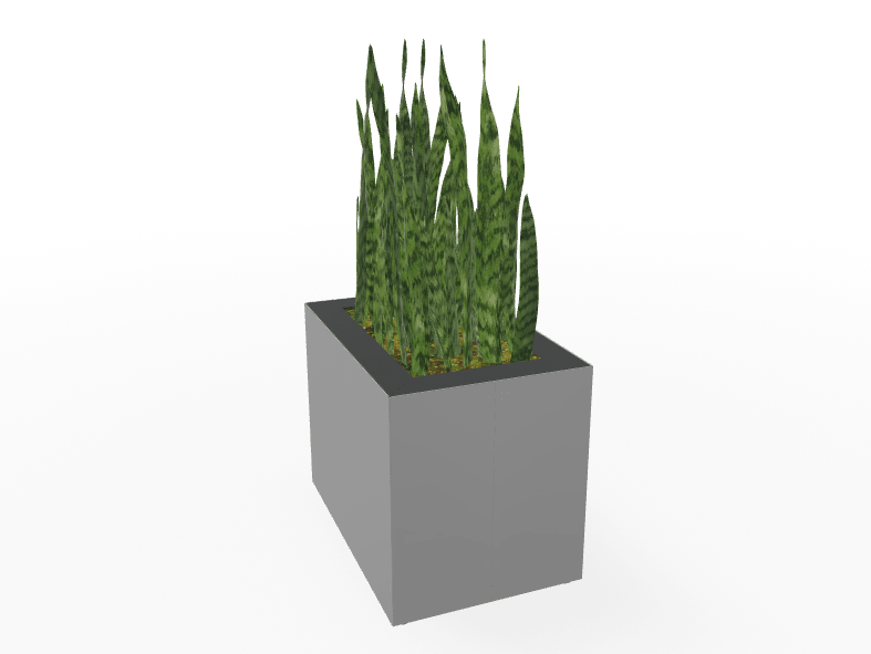 Magnuson Rectangular Single - Compartment Painted Steel Indoor Planter with Removable Top and Internal Liner (MAG - PIC - 45R - PL - XXX) - SchoolOutlet