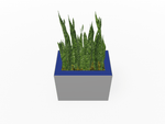 Magnuson Rectangular Single - Compartment Painted Steel Indoor Planter with Removable Top and Internal Liner (MAG - PIC - 45R - PL - XXX) - SchoolOutlet