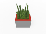 Magnuson Rectangular Single - Compartment Painted Steel Indoor Planter with Removable Top and Internal Liner (MAG - PIC - 45R - PL - XXX) - SchoolOutlet