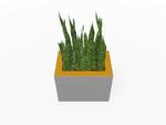 Magnuson Rectangular Single - Compartment Painted Steel Indoor Planter with Removable Top and Internal Liner (MAG - PIC - 45R - PL - XXX) - SchoolOutlet
