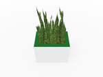 Magnuson Rectangular Single - Compartment Painted Steel Indoor Planter with Removable Top and Internal Liner (MAG - PIC - 45R - PL - XXX) - SchoolOutlet