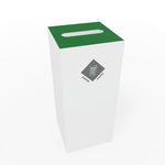Magnuson PIC - 60 16 - Gallon Single - Compartment Painted Steel Waste Receptacle with Modular Lid Options (MAG - PIC - 60) - SchoolOutlet