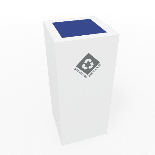 Magnuson PIC - 60 16 - Gallon Single - Compartment Painted Steel Waste Receptacle with Modular Lid Options (MAG - PIC - 60) - SchoolOutlet