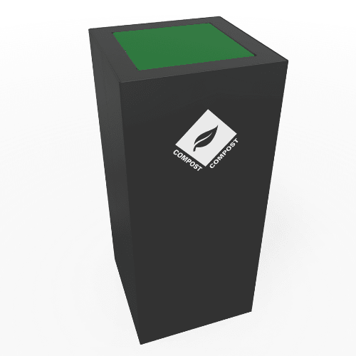 Magnuson PIC - 60 16 - Gallon Single - Compartment Painted Steel Waste Receptacle with Modular Lid Options (MAG - PIC - 60) - SchoolOutlet