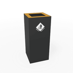 Magnuson PIC - 60 16 - Gallon Single - Compartment Painted Steel Waste Receptacle with Modular Lid Options (MAG - PIC - 60) - SchoolOutlet