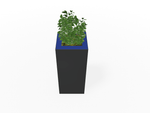 Magnuson Large Square Single - Compartment Painted Steel Indoor Planter with Removable Top and Internal Liner (MAG - PIC - 60 - PL - XXX) - SchoolOutlet