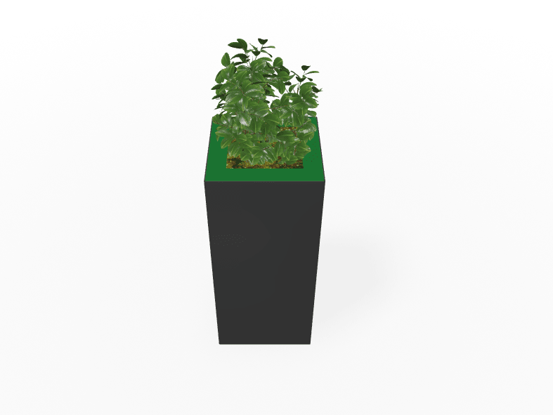 Magnuson Large Square Single - Compartment Painted Steel Indoor Planter with Removable Top and Internal Liner (MAG - PIC - 60 - PL - XXX) - SchoolOutlet
