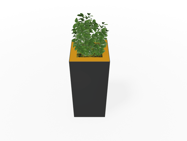 Magnuson Large Square Single - Compartment Painted Steel Indoor Planter with Removable Top and Internal Liner (MAG - PIC - 60 - PL - XXX) - SchoolOutlet