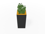 Magnuson Large Square Single - Compartment Painted Steel Indoor Planter with Removable Top and Internal Liner (MAG - PIC - 60 - PL - XXX) - SchoolOutlet
