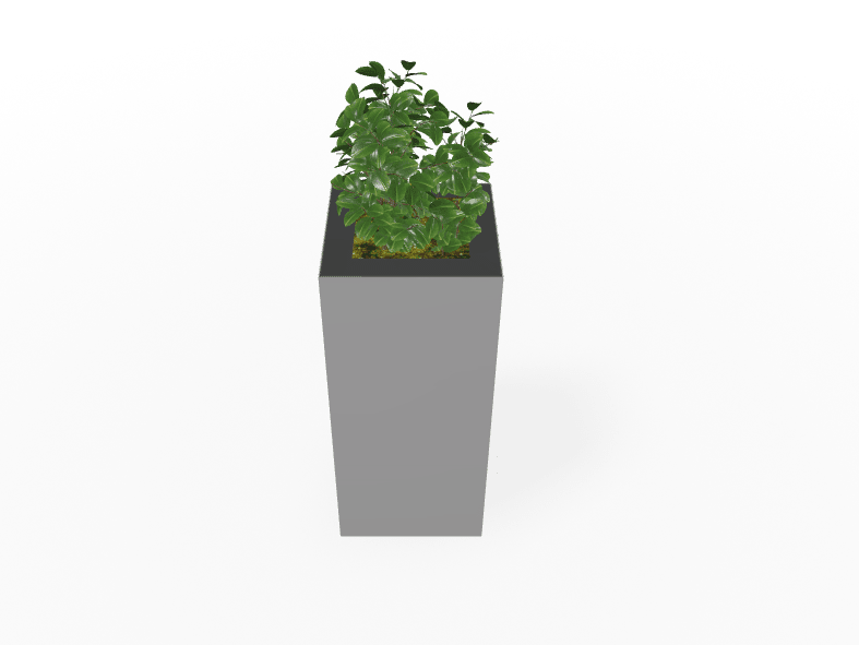 Magnuson Large Square Single - Compartment Painted Steel Indoor Planter with Removable Top and Internal Liner (MAG - PIC - 60 - PL - XXX) - SchoolOutlet