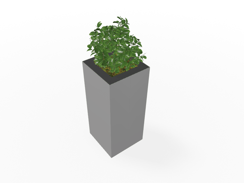 Magnuson Large Square Single - Compartment Painted Steel Indoor Planter with Removable Top and Internal Liner (MAG - PIC - 60 - PL - XXX) - SchoolOutlet