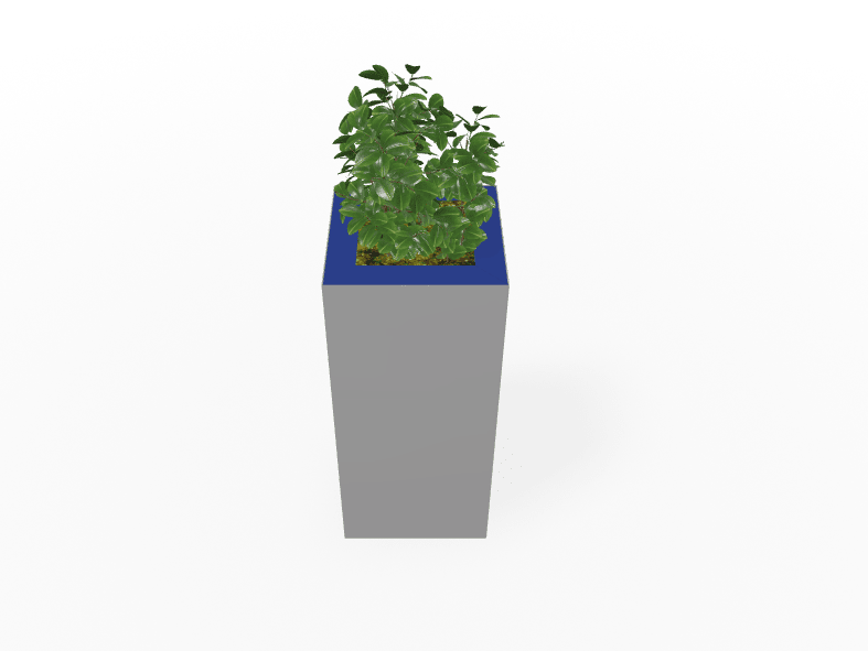 Magnuson Large Square Single - Compartment Painted Steel Indoor Planter with Removable Top and Internal Liner (MAG - PIC - 60 - PL - XXX) - SchoolOutlet