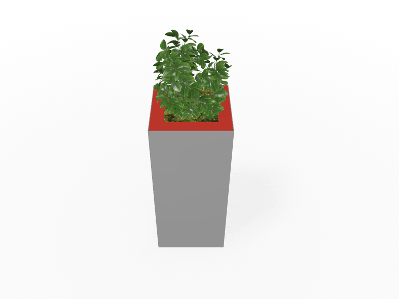 Magnuson Large Square Single - Compartment Painted Steel Indoor Planter with Removable Top and Internal Liner (MAG - PIC - 60 - PL - XXX) - SchoolOutlet