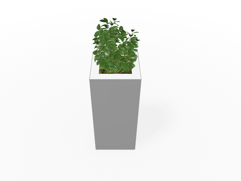 Magnuson Large Square Single - Compartment Painted Steel Indoor Planter with Removable Top and Internal Liner (MAG - PIC - 60 - PL - XXX) - SchoolOutlet