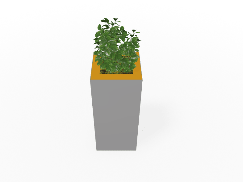 Magnuson Large Square Single - Compartment Painted Steel Indoor Planter with Removable Top and Internal Liner (MAG - PIC - 60 - PL - XXX) - SchoolOutlet