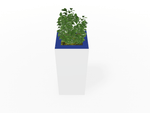 Magnuson Large Square Single - Compartment Painted Steel Indoor Planter with Removable Top and Internal Liner (MAG - PIC - 60 - PL - XXX) - SchoolOutlet