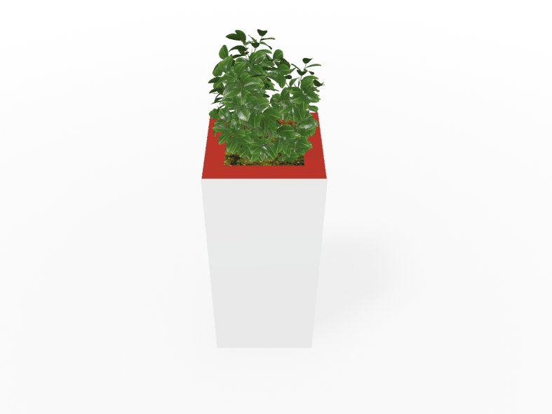 Magnuson Large Square Single - Compartment Painted Steel Indoor Planter with Removable Top and Internal Liner (MAG - PIC - 60 - PL - XXX) - SchoolOutlet