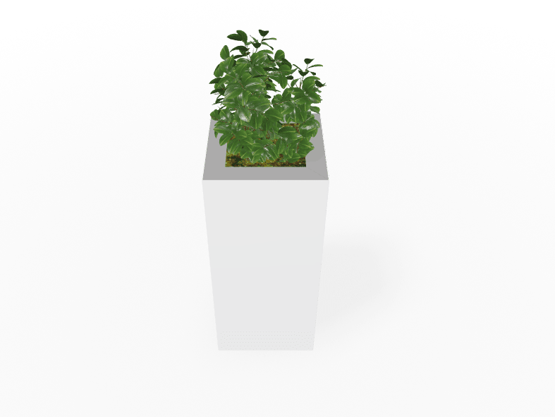 Magnuson Large Square Single - Compartment Painted Steel Indoor Planter with Removable Top and Internal Liner (MAG - PIC - 60 - PL - XXX) - SchoolOutlet
