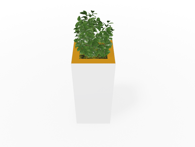 Magnuson Large Square Single - Compartment Painted Steel Indoor Planter with Removable Top and Internal Liner (MAG - PIC - 60 - PL - XXX) - SchoolOutlet