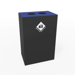Magnuson PIC - 90R 24 - Gallon Single - Stream Rectangular Steel Waste Receptacle with Modular Lid Options (MAG - PIC - 90R) - SchoolOutlet