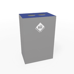 Magnuson PIC - 90R 24 - Gallon Single - Stream Rectangular Steel Waste Receptacle with Modular Lid Options (MAG - PIC - 90R) - SchoolOutlet