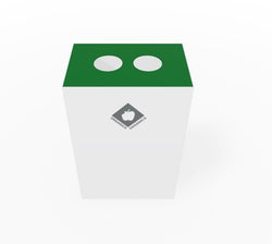 Magnuson 24-Gallon Single-Stream Rectangular Steel Waste Receptacle with Modular Lid Options (MAG-PIC-90R)