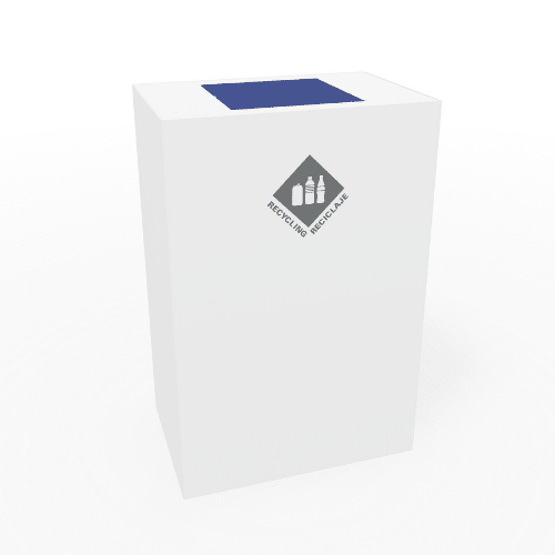 Magnuson PIC - 90R 24 - Gallon Single - Stream Rectangular Steel Waste Receptacle with Modular Lid Options (MAG - PIC - 90R) - SchoolOutlet