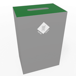 Magnuson PIC - 90R 24 - Gallon Single - Stream Rectangular Steel Waste Receptacle with Modular Lid Options (MAG - PIC - 90R) - SchoolOutlet