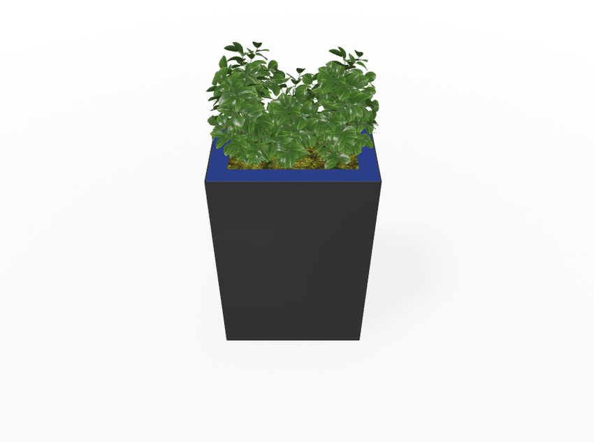 Magnuson Rectangular Single - Compartment Painted Steel Indoor Planter with Removable Top and Internal Liner (MAG - PIC - 90R - PL - XXX) - SchoolOutlet