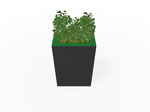 Magnuson Rectangular Single - Compartment Painted Steel Indoor Planter with Removable Top and Internal Liner (MAG - PIC - 90R - PL - XXX) - SchoolOutlet