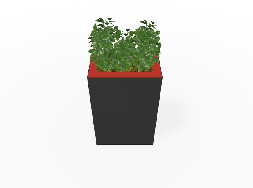 Magnuson Rectangular Single - Compartment Painted Steel Indoor Planter with Removable Top and Internal Liner (MAG - PIC - 90R - PL - XXX) - SchoolOutlet