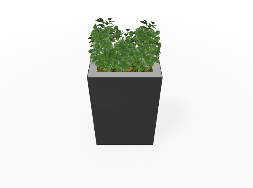Magnuson Rectangular Single - Compartment Painted Steel Indoor Planter with Removable Top and Internal Liner (MAG - PIC - 90R - PL - XXX) - SchoolOutlet