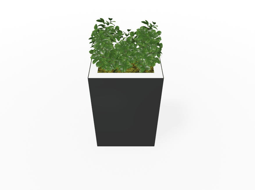 Magnuson Rectangular Single - Compartment Painted Steel Indoor Planter with Removable Top and Internal Liner (MAG - PIC - 90R - PL - XXX) - SchoolOutlet
