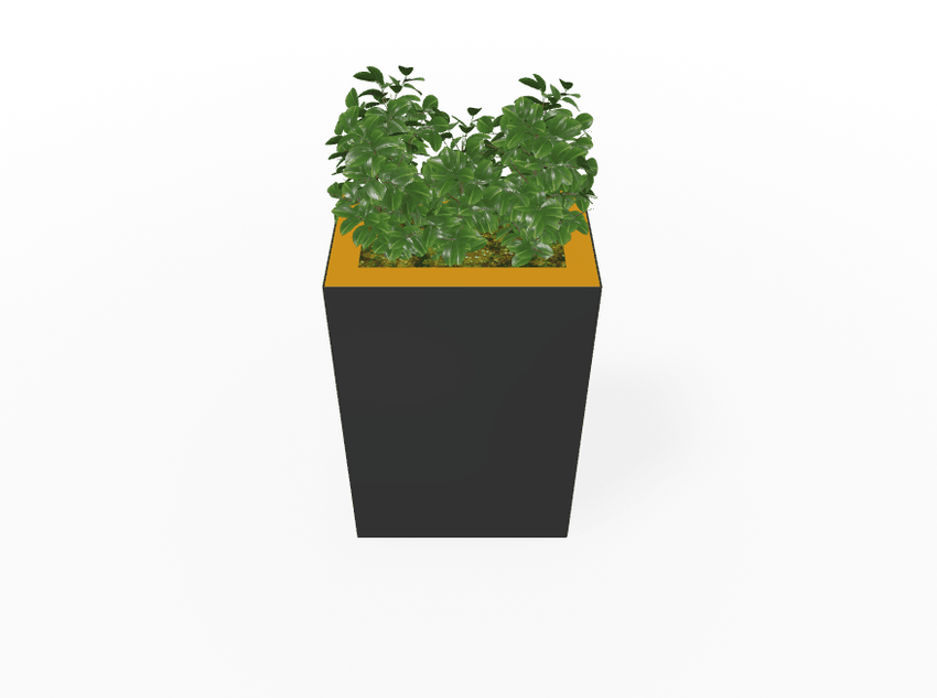 Magnuson Rectangular Single - Compartment Painted Steel Indoor Planter with Removable Top and Internal Liner (MAG - PIC - 90R - PL - XXX) - SchoolOutlet