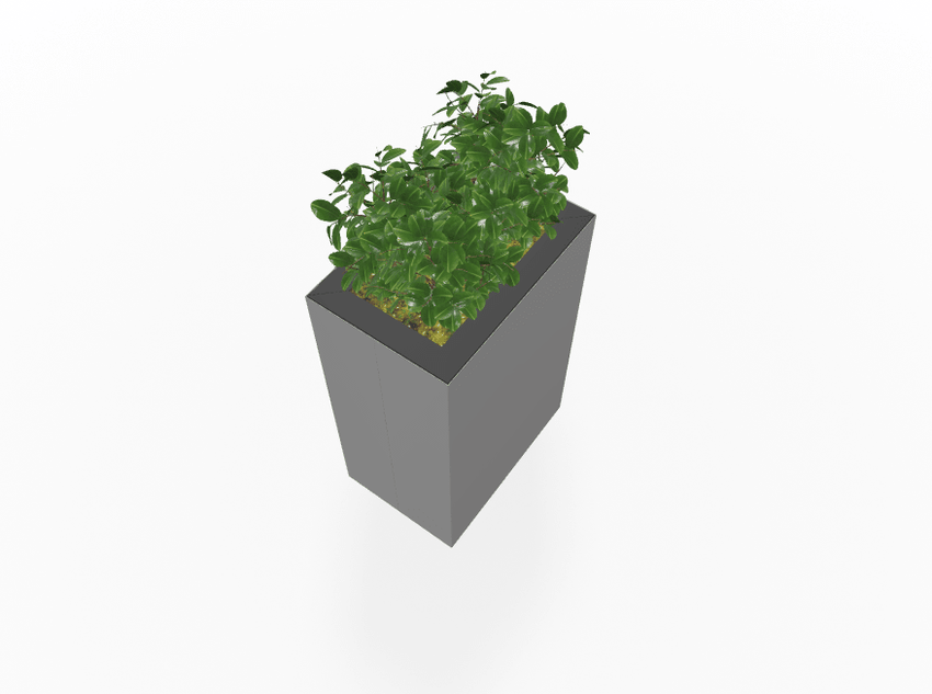 Magnuson Rectangular Single - Compartment Painted Steel Indoor Planter with Removable Top and Internal Liner (MAG - PIC - 90R - PL - XXX) - SchoolOutlet