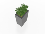 Magnuson Rectangular Single - Compartment Painted Steel Indoor Planter with Removable Top and Internal Liner (MAG - PIC - 90R - PL - XXX) - SchoolOutlet